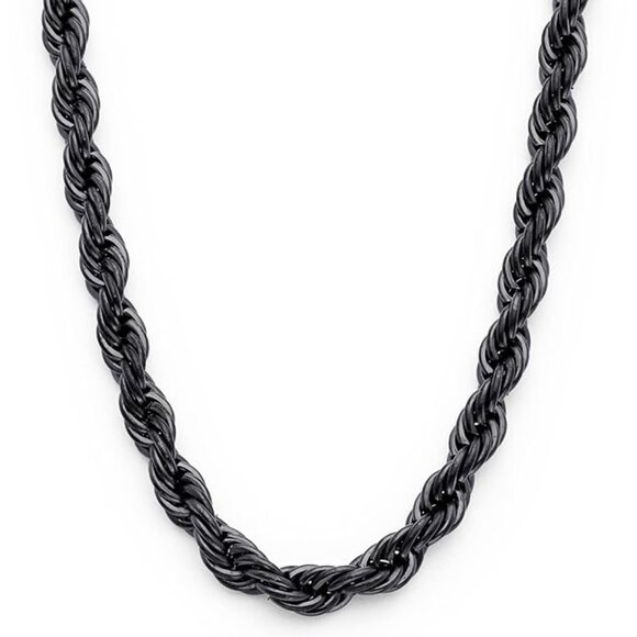 Cross Necklace with Chain: BLACK NWOT - Picture 3 of 3